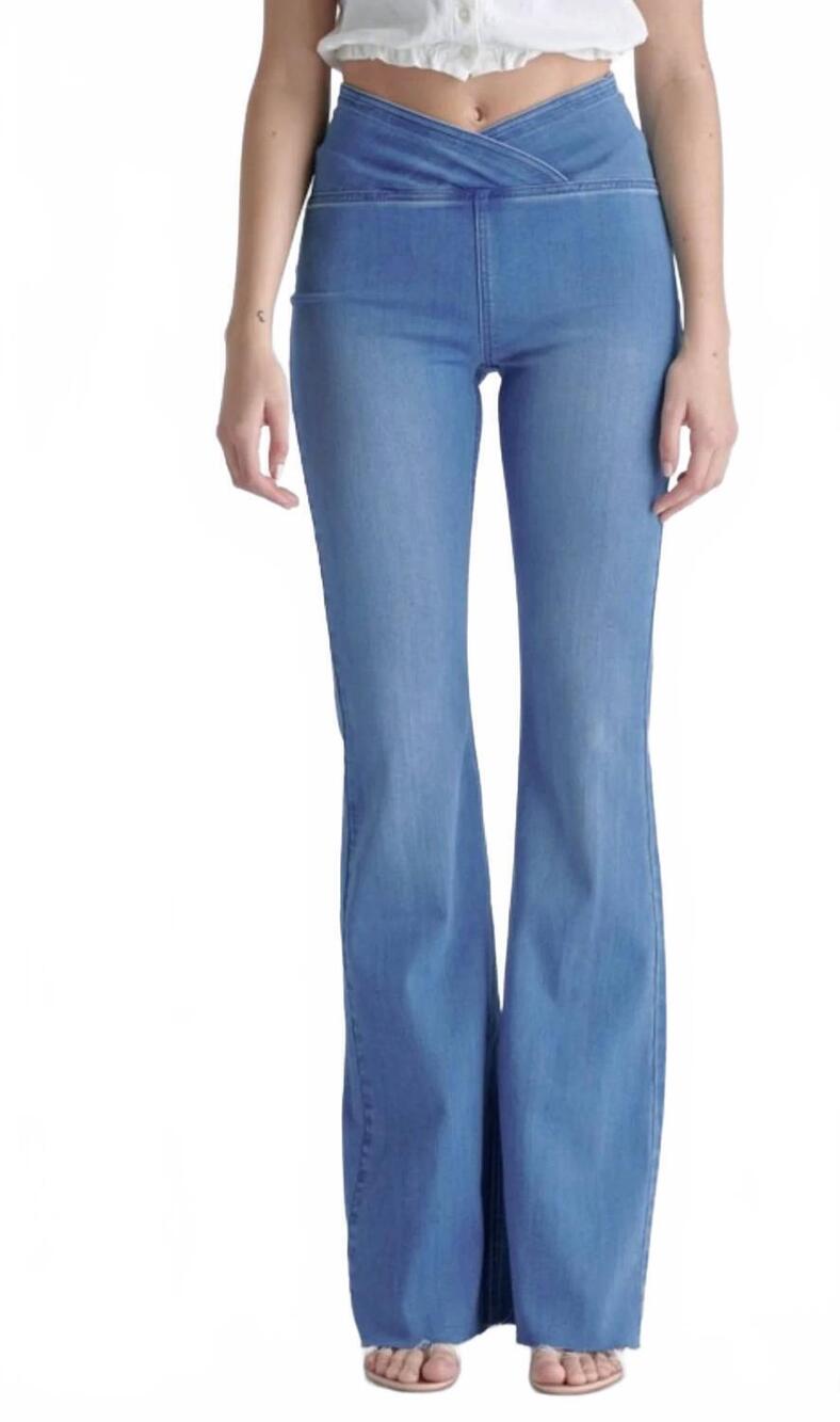 NEW CELLO criss cross waist jeans in blue